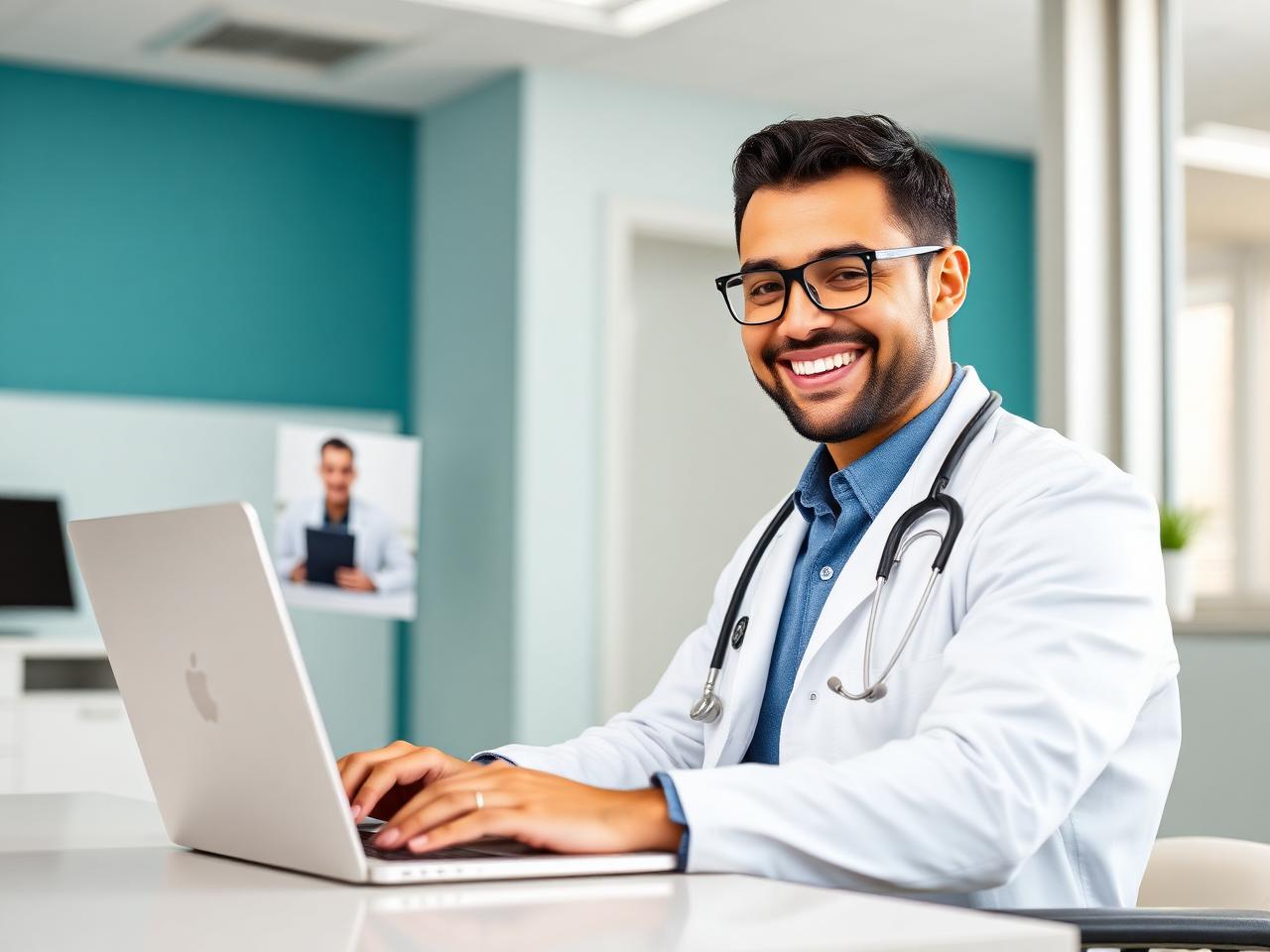 Médicos em teleconsulta